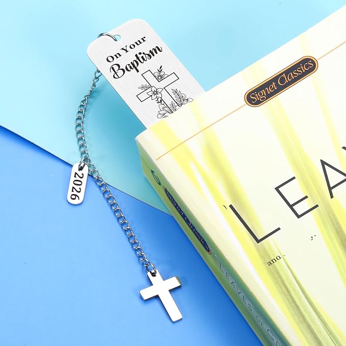 Baptism Gifts for Boys Girl 2026 Baptism Gifts for Women Men Baptism Bookmark Christian Gifts for Teens Girl Confirmation Gifts for Teen Girls Boys Bible Accessories First Communion Birthday Easter