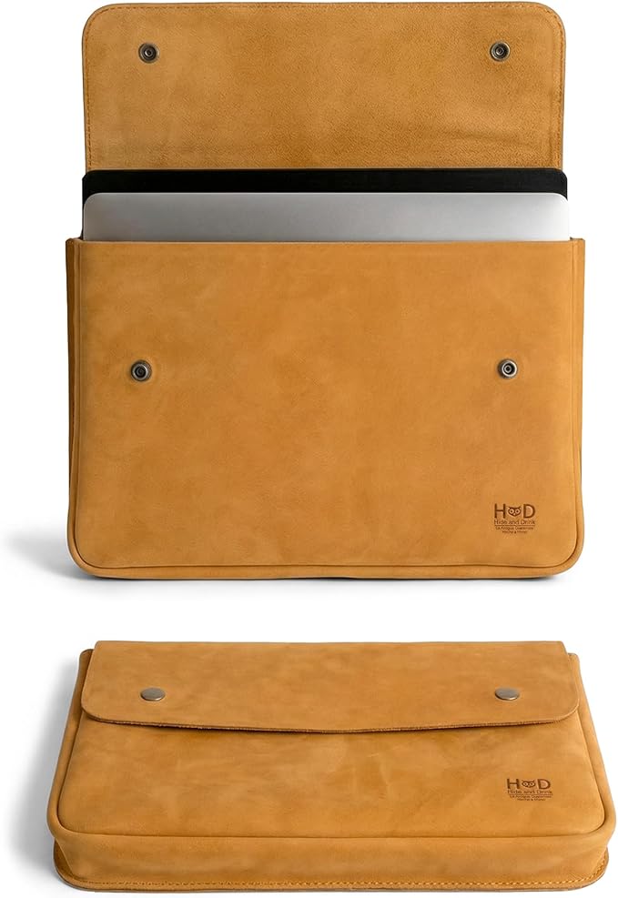 Hide & Drink, Vintage Folder Document Holder, File Case, A5 Binder, Envelope Portfolio, Full Grain Leather, Handmade, Old Tobacco