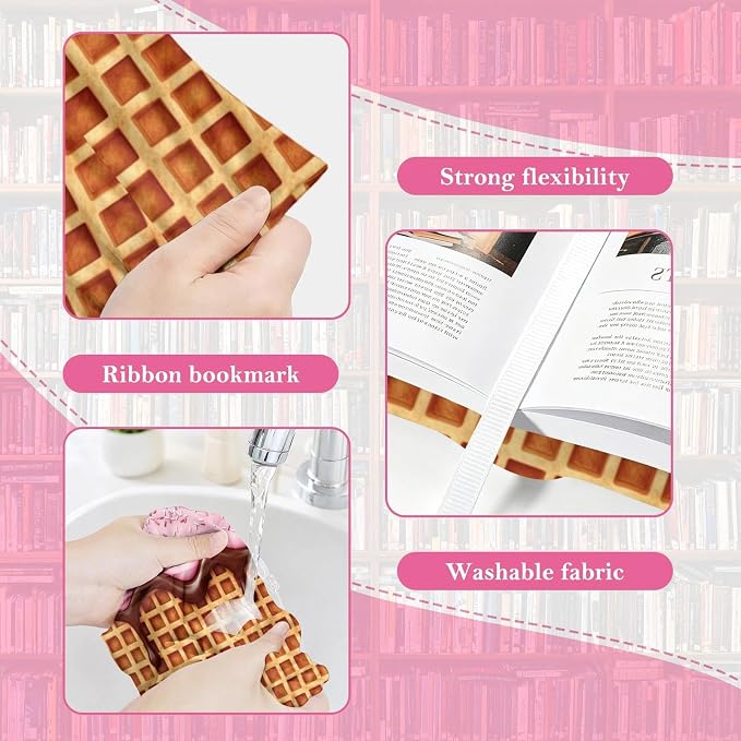 6 Pack Stretchable Book Covers, Jumbo Book Covers for Paperbacks Hardcover Books up to 9 x 11 Inches, Reusable Washable Protective Fabric Books Sleeves, Candy