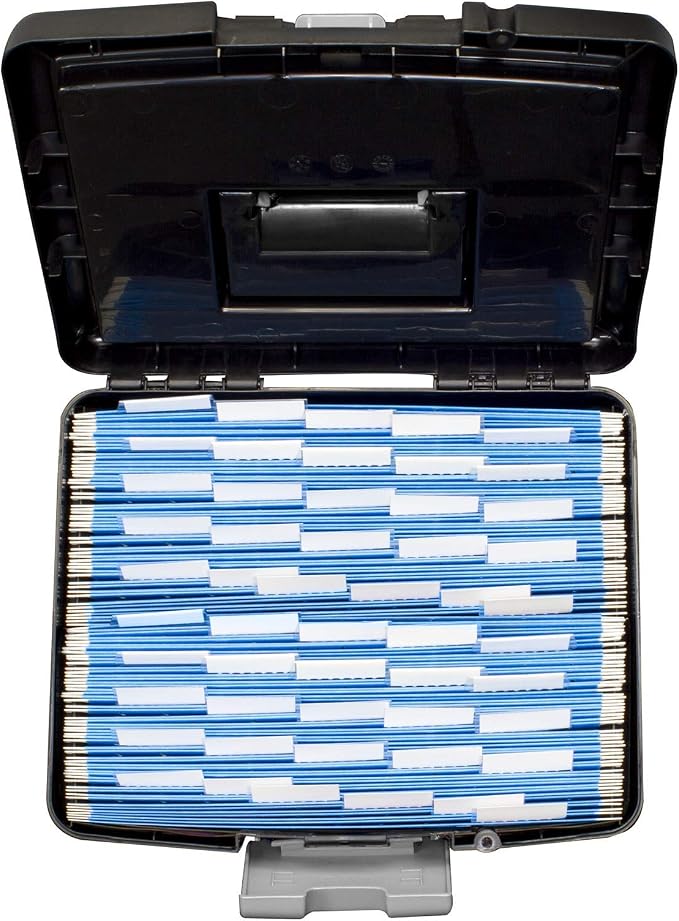 Storex File Storage Box Translucent Storage Lid, Black 1-Pack (61504F01C)