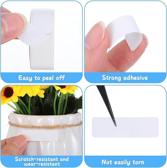 10 Rolls D30 Labels, 1600pcs 12x40mm Label Tape White Thermal Labels Printer Sticker Paper, Self-Adhesive Waterproof Laminated Stickers for Office Household Supplies