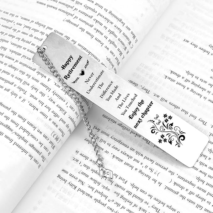 Quimoy Retirement Gifts for Women, Retirement Gift Bookmark for Coworker Employee Boss Leader Reader Friends Retired Teacher, Going Away Gifts for Colleagues, Appreciation Gift for Coworkers