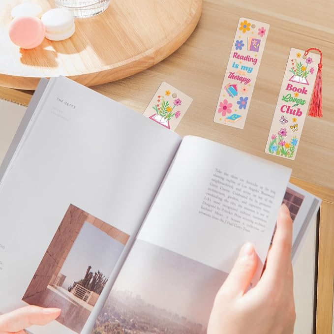 UV DTF Bookmark Wraps - 24 Sheets Flower Acrylic Bookmark Blanks Sticker, Sunflower UV DTF Transfer Stickers, Butterfly Daisy Design for Book Lover DIY Projects