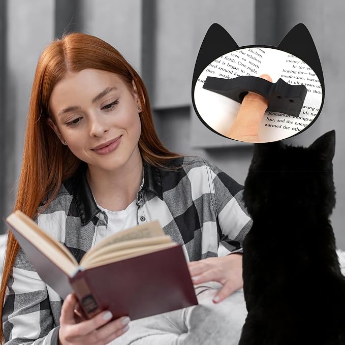 4 Pcs Cat Book Page Holder Set, 2 Pcs Thumb Book Page Holder, 2 Pcs Zinc Alloy Cat Book Marker, Mothers Day Gifts, Book Accessories for Reading Lovers, First Mothers Day Gift for New Mom