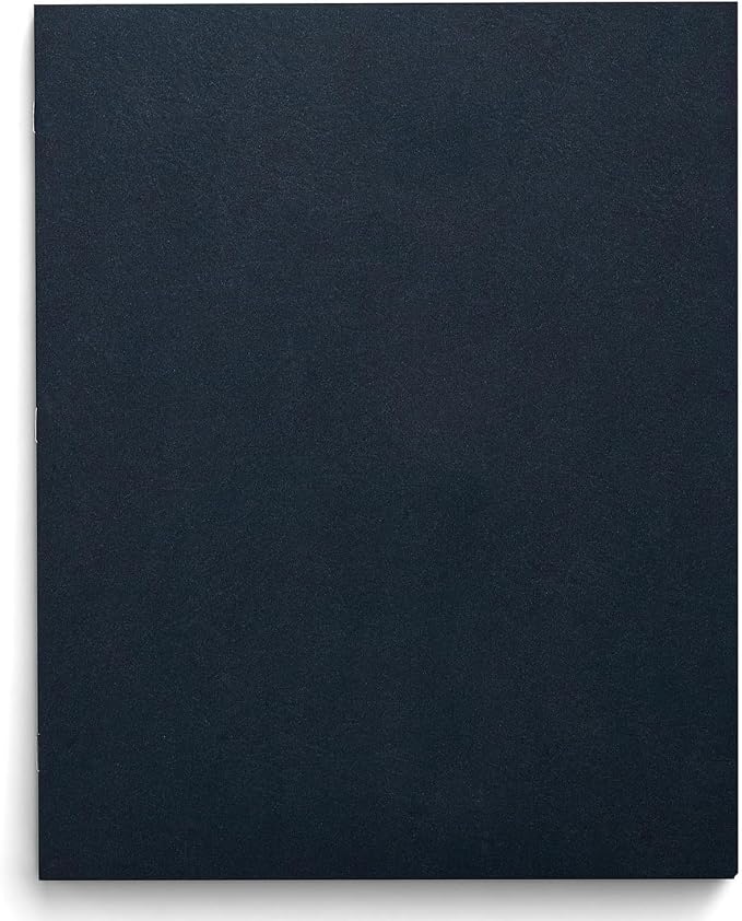 Staples 2‑Pocket Folder, Navy Blue, Letter‑Size Document Folder, Durable Lightweight Paper Folder for School, Office & Home Organization