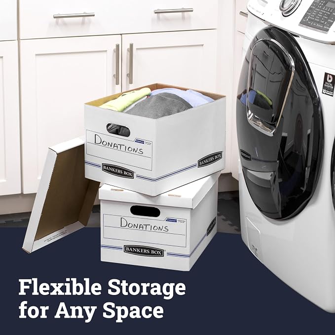 Bankers Box® Stor/File™ Standard-Duty Storage Boxes With Lift-Off Lids, Letter/Legal Size, 10" x 12" x 15", 60% Recycled