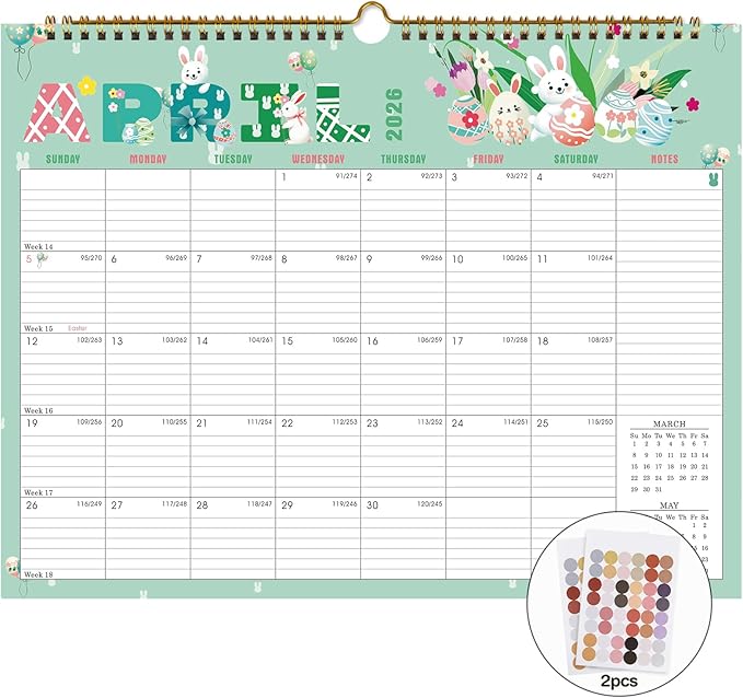 Lbylyhxc 2026 Calendar - 18 Monthly Wall Calendar 2026 from January 2026 to June 2027, 14.8 x 11.5 Inches.Thick Paper includes major holidays and dedicated space for notes and important dates (Wall Calendar Festivals)