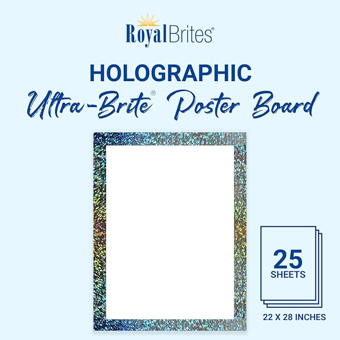 Royal Brites Dual Color Foam Board, Black/White, 22 x 28 Inches (4 Pack)