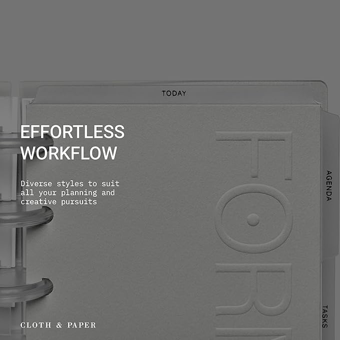 Cloth & Paper FORMA Modular Planner System – Premium Discbound CP Petite Undated Planner with Clear Discs, Covers, Dividers, Today Tab, Stickers & Inserts – Customizable Refillable Planning Organizer