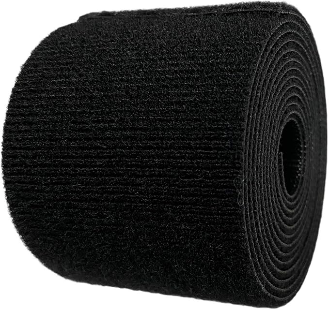 T.R.U. Nylon Double Sided Hook and Loop Cable Fastening Tape. (2 in. X 10 Ft, Black)