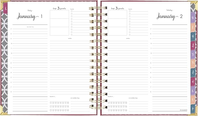 AT-A-GLANCE 2027 Planner, Daily & Monthly, 7" x 8.75", Hardcover, Harmony, Berry (6099-806-59-27)