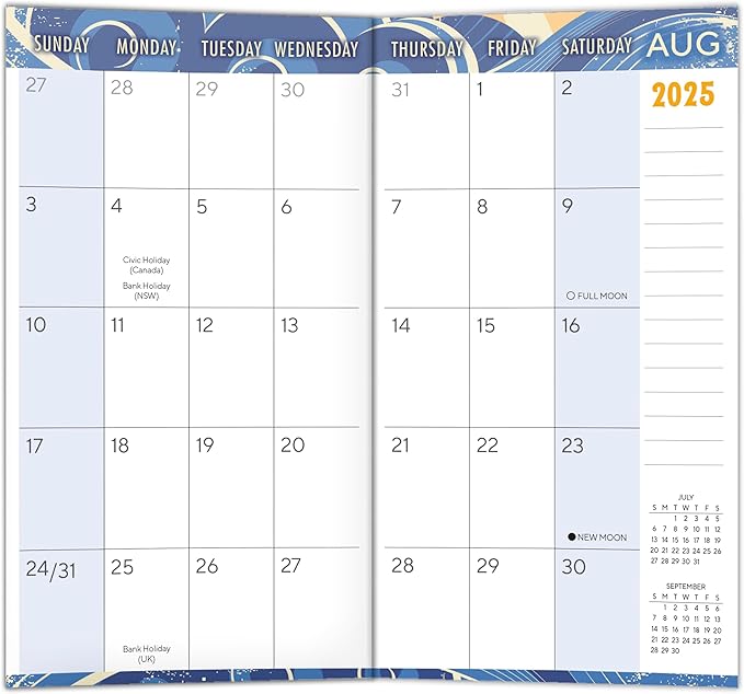 2026 Pocket Planner, 2-Year Monthly Calendar Planner (24-Month): January 2026 – December 2027, Purse Size 6.5" x 3.5", Sun and Sea