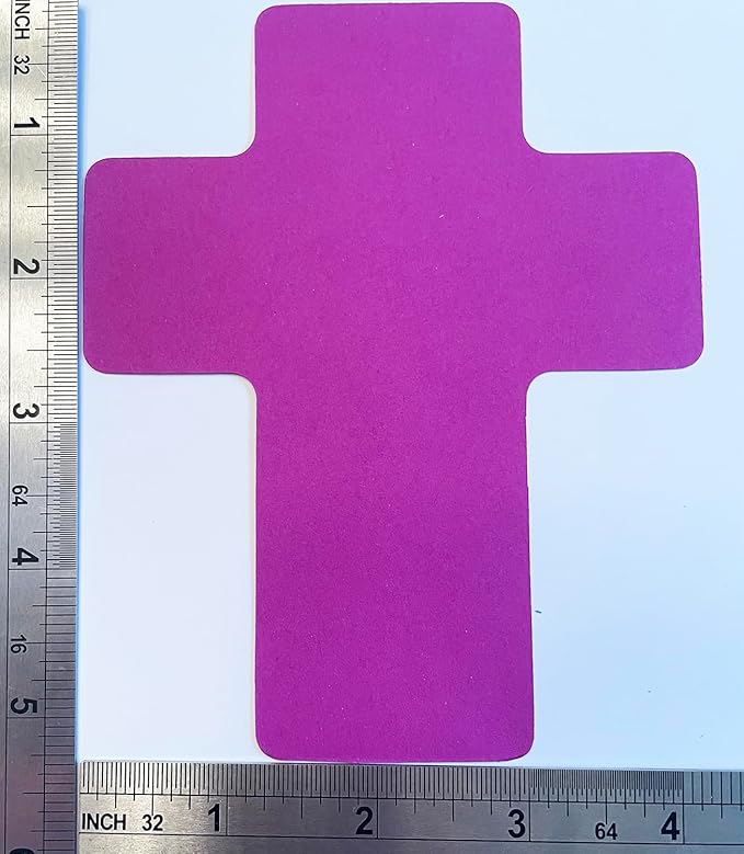 SHAPES ETC. 31 Pcs Cross Assorted Color Creative Cut-Outs 5.5in Sunday School VBS Decoration Kids Nativity Religious Christmas Crafts Faithful Christian Easter Bulletin Board Décor USA Made