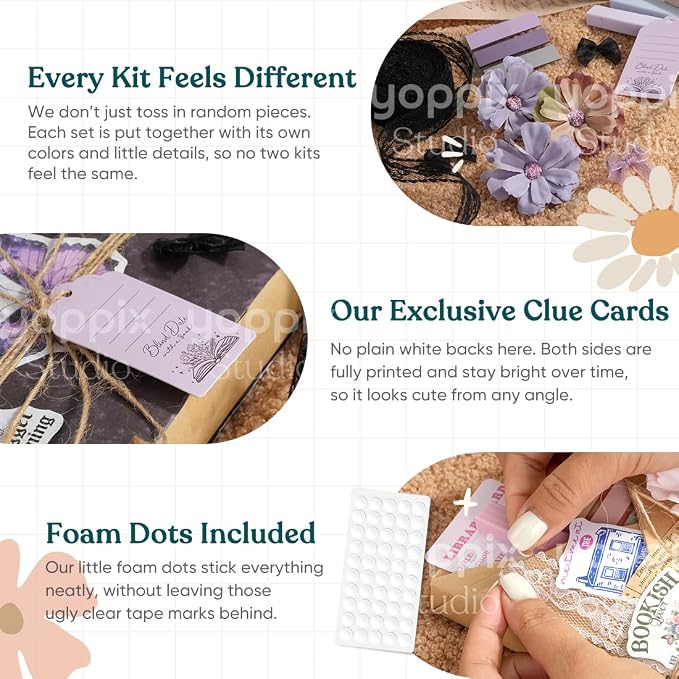 YOPPIX 6 Set Blind Date with Book Gift Bulk, About Dark Romance Theme Blind Book Date Gifts for Book Lover Readers Bookish Librarian Booklovers Club (NO Books Including)