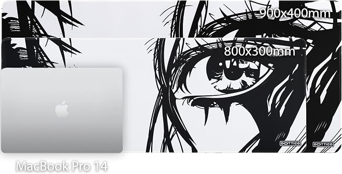 XL Anime Eyes Mouse Pad – Large Manga Girl Desk Mat 31.5x11.8 – Non-Slip, Water-Resistant, Stitched Edges – Aesthetic Japanese Gaming Mat