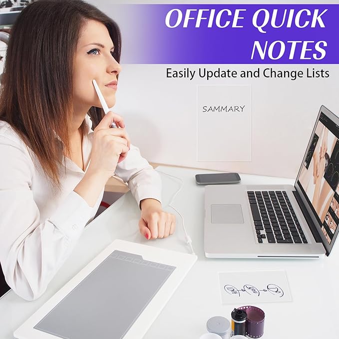 Qianyu 2 Pcs Dry Erase Board Sticker 8.3'' x 11.7'' Whiteboard Sticker Self-Stick Dry Erase Sheets Wallpaper Peel Stick New Stain Proof Dry Erase Stickers for Wall Desk Refrigerator Door Locker