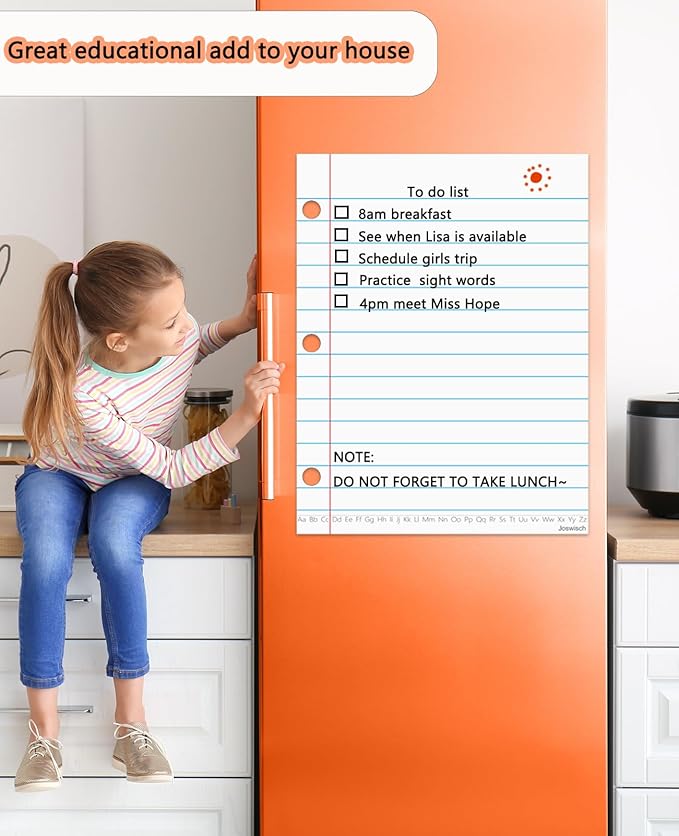 Dry Erase Giant Sized Magnetic Notebook Paper, Handwriting Lined Paper for Classroom Whiteboard Accessories, Dry Erase Notebook Teaching Aids, Homeschool Teaching Supplies 17" x 22"