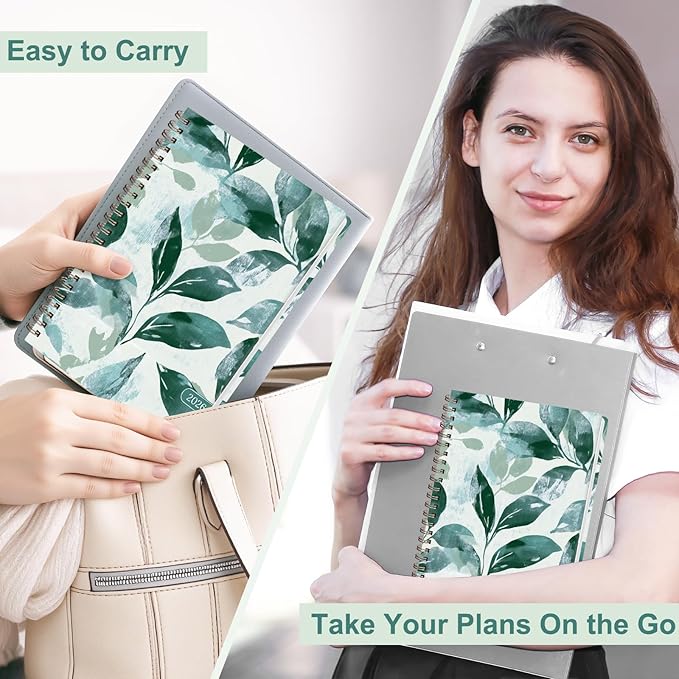 2026 Planner, Weekly and Monthly Academic Planner Calendar (JAN.2026 - DEC.2026), Planning Agenda Book, for Office Desk Accessories and School Supplies, A5(6.3" x 8.5") (Leaf)
