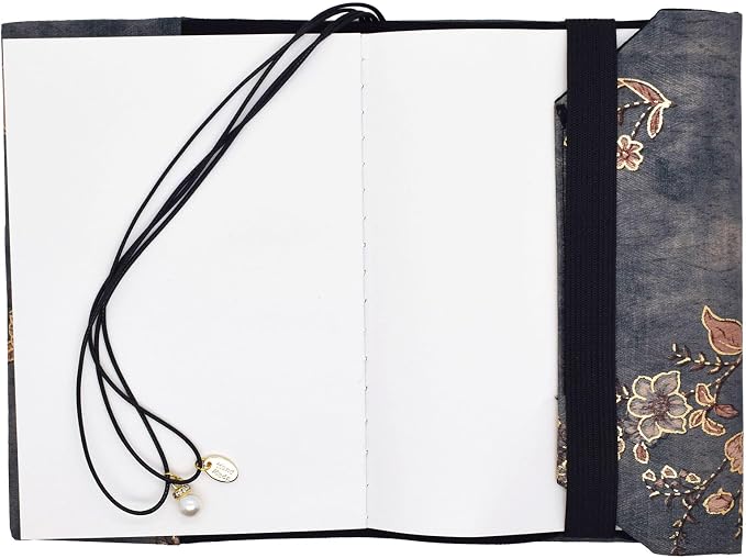BLBMH A6 Book Cover 4x6 | Non-Stretch Fabric Sleeve with Bookmark | Handmade Washable Protector for Paperback Journal Bible Notebook | Gift for Women Readers - Flower 4