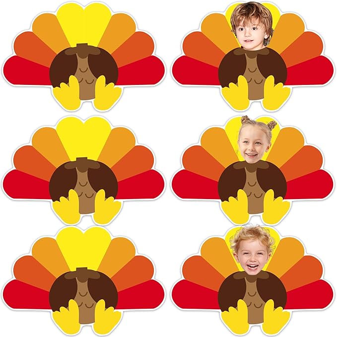 50 Pcs Thanksgiving Turkey Cutouts – Fall Bulletin Board Decorations for Classroom,School,DIY Crafts,Autumn Harvest,Home,and Party Supplies (Turkey)