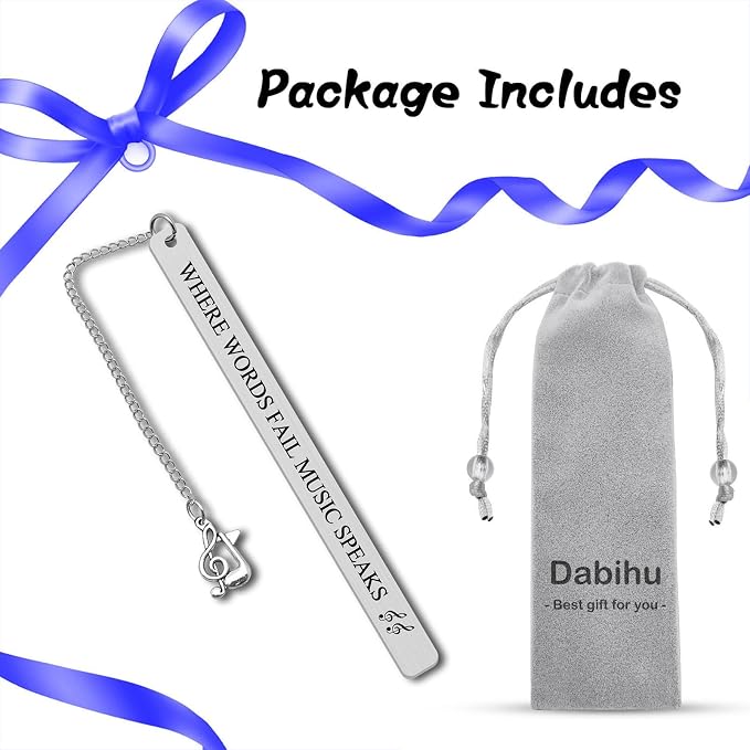 Music Bookmark Gifts Music Lovers Gift Bookmark Gifts for Book Lovers Reading Lovers Daughter Music Note Book Mark Gift for Music Teacher Student Musicians First Day of School Gifts Music Party Favors