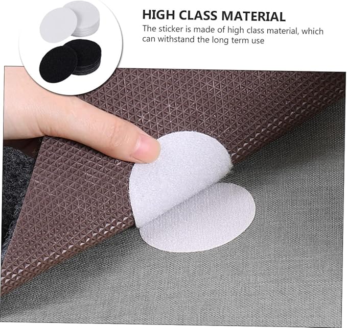 STOBOK 20 Pairs Self-Adhesive Hook and Loop Fixing Stickers for Sofa Cushions No Trace Design for Home Furniture and Bed Sheets