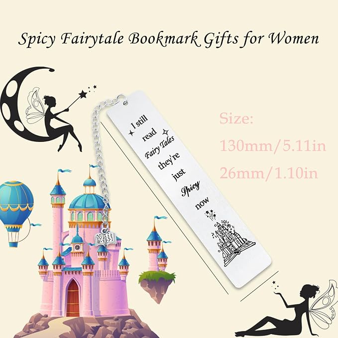 Funny Bookmark Gifts for Spicy Fairytale Book Lovers Gifts for Women Bookish Birthday Christmas Reading Gifts for Spicy Reader Romance Lover Bookworm Valentine Graduation for Girls Friends