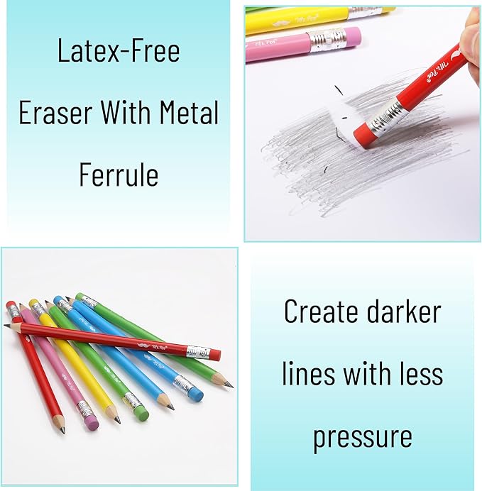 Mr. Pen- Jumbo Pencils, 30 Pack, Colorful Barrels, Smooth Black 2 HB Graphite Cores, Large Preschool Pencils, Smooth Writing Lead for Kindergarten, Kids and School Supplies