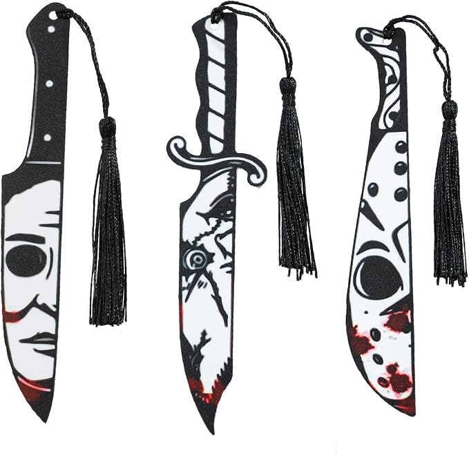 Horror Halloween Acrylic Bookmark for Women Spooky Novel Lovers Reading Accessories Student Study Stationery Halloween Gift for Men Women