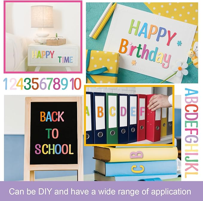 43 Colorful Sheets Science Fair Board Supplies Self Adhesive Presentation Science Subtitles Fair Project Titles Personalized Letter Sticker Supplies for Classroom Office