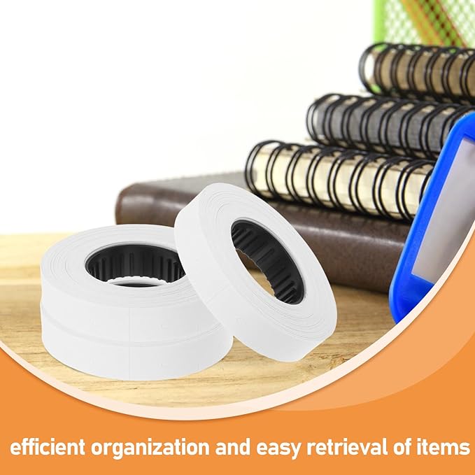 6600 Double Row Pricemarker Labeler Paper Roll 500 White Price Tag Stickers 10 Rolls Set for Office and Retail Pricing