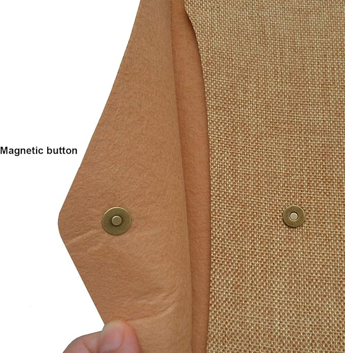 Durable A4 File Folder Document Holder Portfolio Envelope Felt Folder Case with Snap Closure Set of 2 Beige and Brown