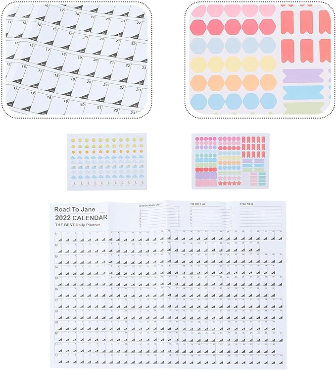 OSALADI 2022 Wall Calendar and Office Planner with Note-taking Feature, Hanging Paper Monthly Calendar for Home and Office Organization Random Color