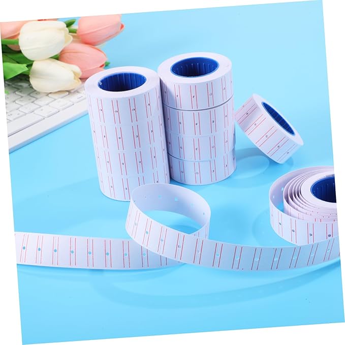 10rolls Self-Adhesive Paper Price Labels Small Price Tags for Retail Stores