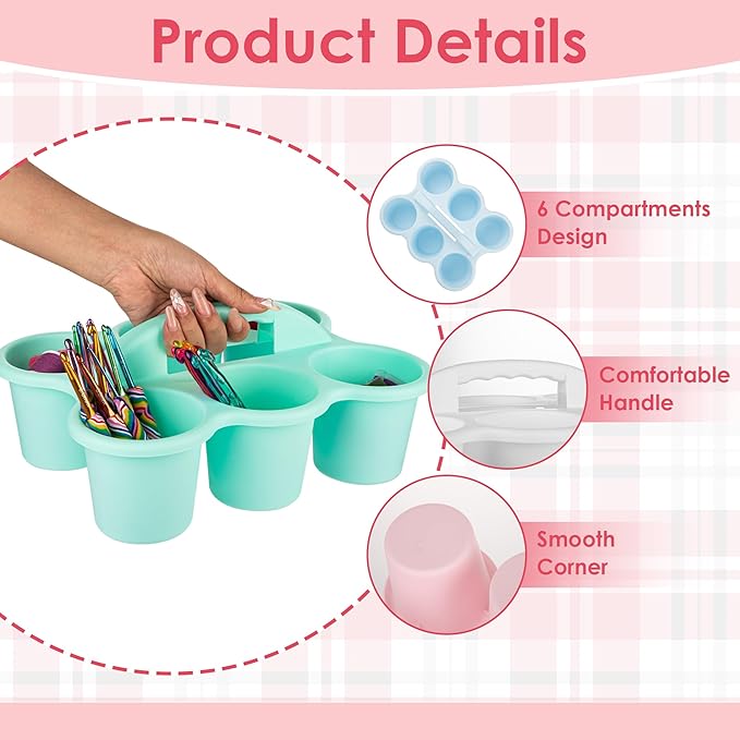 4 Pack Classroom Caddy For School,Kidsroom,Pencil Holder,Plastic Cup Caddy for Drink Delivery (Pastel)