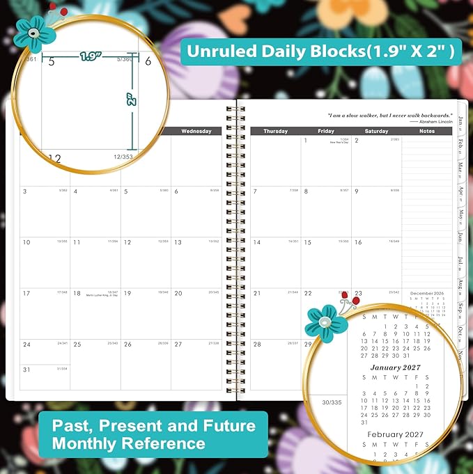 Monthly Planner 2027-2029 - 3 Year Planner 2027-2029, Jan. 2027 - Dec. 2029, 9" X 11", 3 Year Calendar 2027-2028-2029 Monthly Planner with 36-Month Tabs, Inner Pocket