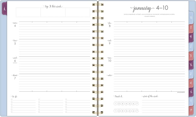 AT-A-GLANCE 2027 Planner, Weekly & Monthly, 13-Month Jan-Jan, 7" x 8.75", Harmony, Ice Blue (1099-805-38-27)