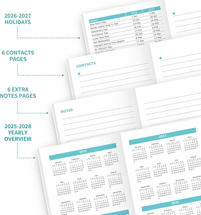 Pocket Calendar 2026-2027 for Purse, Two Year Monthly Planner Pocket Size 6.5" x 3.5", Jan 2026 - Dec 2027 Monthly Planner Small Calendar for School, Work and Home - Botanical Waltz