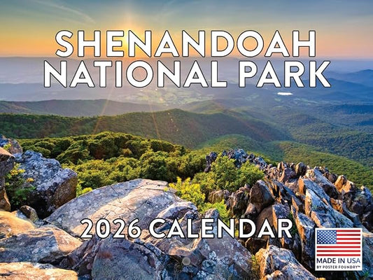 Shenandoah National Park Calendar 2026 Monthly Wall Calender 12 Month | American Made In The USA