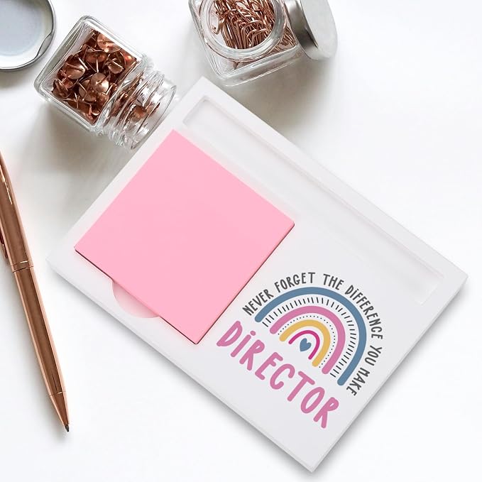 Director Gifts Sticky Note Holder, Thank You Gift for School Director, Program Executive Leader, Education Appreciation Week, Graduation or Holiday Recognition PB054