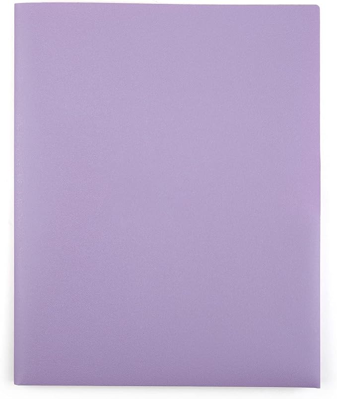 Mintra Poly Pocket Folders 3pk - Heavy Duty (Salmon/Sage Green/Lavender)
