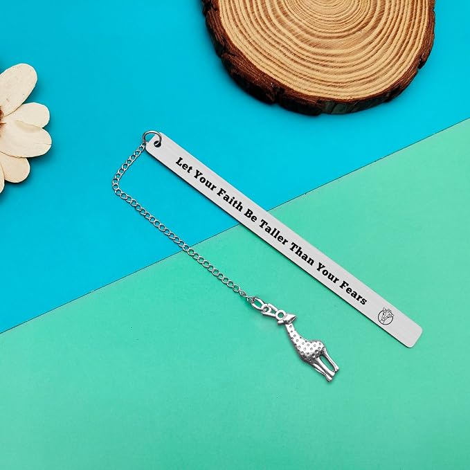 Giraffe Gift for Giraffe Lovers Giraffe Bookmark Inspirational Gifts for Friends Sister Daughter Son Animal Lovers Gifts Religious Gift for Christians Graduation Birthday Gifts Animal Giraffe Gift