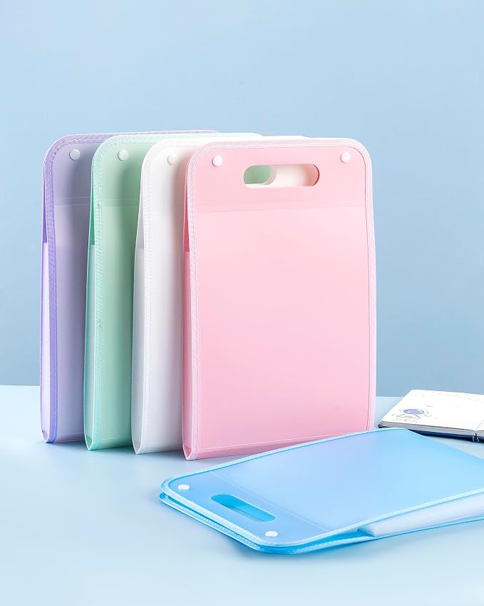 Vertical Accordion File Folder,13 Pockets Expanding File Organize with Labels,A4 Letter Size Paper Document Receipt Organizer Accordion Filing Folder for Classroom, Home,Office.(Pink)