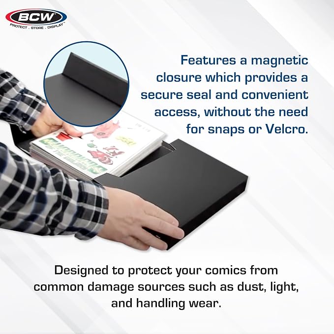 BCW Comic Book Stor-Folio – 1 Pack | Comic Book Travel Case for Current & Silver Age | Magnetic Comic Folio Carrier