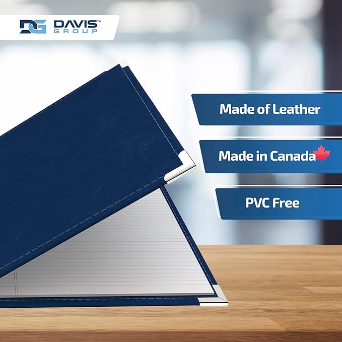 Executive Notebook Portfolio, VIP Faux-Leather Padfolio for Women and Men, Includes 8.5-by-11-Inch Writing Pad, Blue
