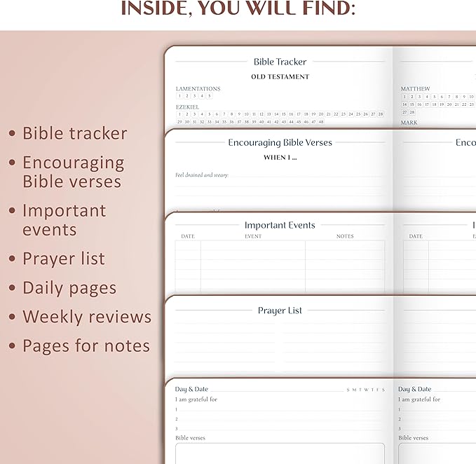 Legend Prayer Journal for Women & Men – Daily Devotional Notebook – Bible Study Supplies & Accessories – Faith Based Gifts – Religious Planner & Spiritual Gods Book, 5.8 x 8.3" (Dark Terracotta)