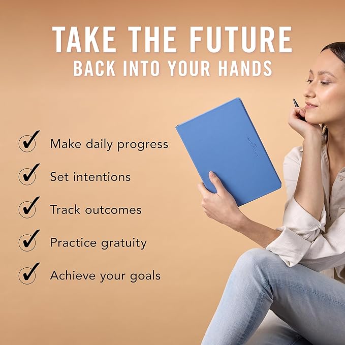 MI GOALS Goal Digger Weekly Planner 2026 | Dated Journal for Gratitude, Progress & Habit Tracking | Weekly Spread Layout, B5 (Element Blue)