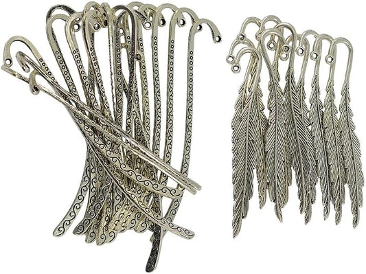 Esquirla 30x Retro Silver Bookmark Metal Charms Pendant for