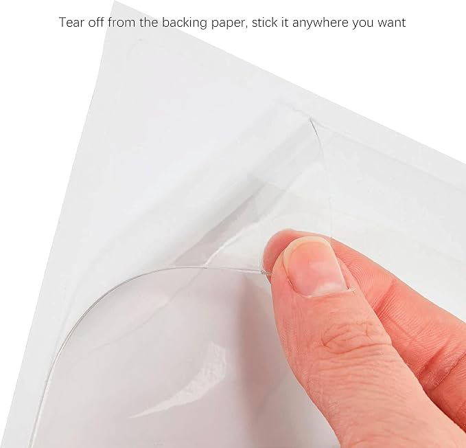 IMAGAME Clear Adhesive Business Card Pocket swith Side Open for Loading, 50 Pack, Plastic Labels Holders for Storage Bins and Library Card, Ideal for Organizing and Protecting Your Business Cards