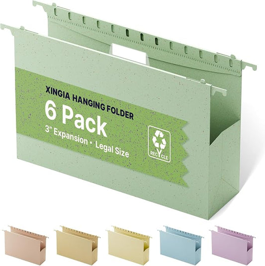 XINGIA Legal Size File Folders Hanging with Tabs, Expandable 3 Inch File Folders, Plastic Legal Size Hanging File Folders for Filing Cabinet, Stay Organized for Your Home Office Bulk File & Documents